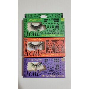Ioni Lash Bundle Day Of The Dead False Eyelash Lot Set Of 3